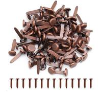 ATTEEFI 200 Piezas Scrapbooking Fasteners, Redondos Pasador Papel 8 x 17 mm, Cobrizo Sujetadores de Papel, Fácil de Usar, Mini Encuadernadores para Álbumes Recortes, Tarjetas Felicitación, Fotos