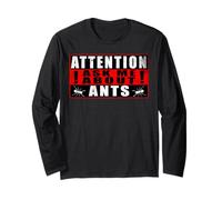 Attention Ask Me About Ants Hormigas Divertido Manga Larga