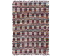 Atticgo Alfombra con flecos étnica multicolor 150x220 cm