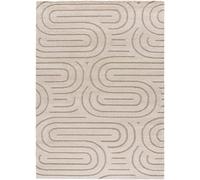 Atticgo Alfombra con relieve escandinava blanco/beige 80x150 cm