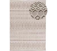 Atticgo Alfombra con relieve étnica beige 134x200 cm