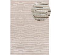 Atticgo Alfombra con relieve étnica beige 134x200 cm