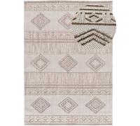 Atticgo Alfombra con relieve étnica beige 154x230 cm