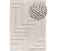Atticgo Alfombra con relieve geométrica crema 120x170 cm