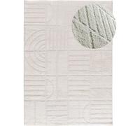 Atticgo Alfombra con relieve geométrica crema 120x170 cm