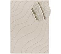 Atticgo Alfombra con relieve shaggy crema 160x230 cm