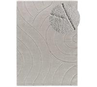Atticgo Alfombra con relieve shaggy gris 133x190 cm