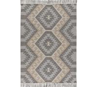 Atticgo Alfombra de algodón étnica gris/beige 120x170 cm