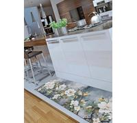ATTICGO Alfombra de Cocina Ricci - Rectangular - Fibra sintética - Alfombra para Cocina, de Estilo Diseño Floral - Multicolor Sara - 52x100 cm