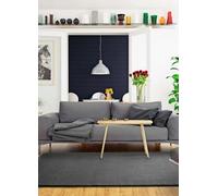 ATTICGO Alfombra de Pelo Corto Berna - Rectangular - Fibra sintética - Alfombra para salón y Dormitorio, de Estilo Liso - Gris Liso - 60x110 cm