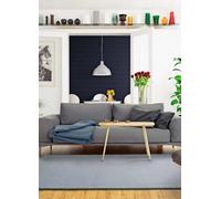 ATTICGO Alfombra de Pelo Corto Berna - Rectangular - Fibra sintética - Alfombra para salón y Dormitorio, de Estilo Liso - Plata Liso - 80x150 cm