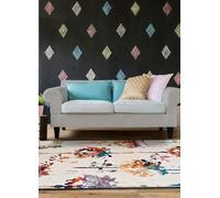 ATTICGO Alfombra de Pelo Corto Katrina - Rectangular - Fibra sintética - Alfombra para salón y Dormitorio, de Estilo Abstracto - Multicolor 16212-140x200 cm