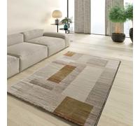 ATTICGO Alfombra de Pelo Corto Melfi - Rectangular - Fibra sintética - Alfombra para salón y Dormitorio, de Estilo Geométrico - Multicolor 4510-140x200 cm