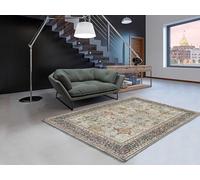ATTICGO Alfombra de Pelo Corto Moud Multi - Rectangular - Fibra sintética - Alfombra para salón y Dormitorio, de Estilo Vintage - Gris 52010-200x290 cm