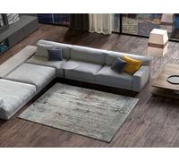 ATTICGO Alfombra de Pelo Corto Neven Gris - Rectangular - Fibra sintética - Alfombra para salón y Dormitorio, de Estilo Abstracto - Gris 23653-160x230 cm