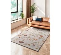 ATTICGO Alfombra de Pelo Corto Tamaris - Rectangular - Fibra sintética - Alfombra para salón y Dormitorio, de Estilo Motivos Florales - Multicolor 16807-133x190 cm