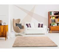 ATTICGO Alfombra de Salón - Alpaca Liso Beige - 60x100 cm