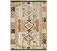 Atticgo Alfombra de viscosa étnica beige/caldera 135x195 cm