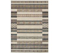 Atticgo Alfombra de viscosa étnica beige/multicolor 160x230 cm