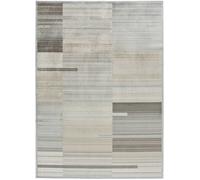 Atticgo Alfombra de viscosa geométrica beige 135x195 cm