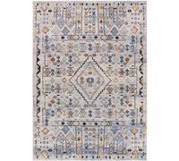 Atticgo Alfombra étnica beige/azul/multicolor 140x200 cm