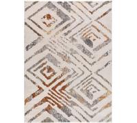Atticgo Alfombra étnica beige/caldera/gris 140x200 cm