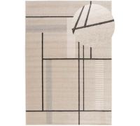Atticgo Alfombra geométrica beige 120x170 cm