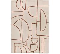 Atticgo Alfombra geométrica beige/caldera 200x290 cm