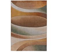 Atticgo Alfombra geométrica beige/caldera/verde 160x230 cm