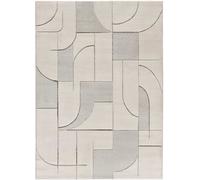 Atticgo Alfombra geométrica crema 120x170 cm