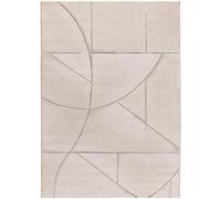 Atticgo Alfombra geométrica crema 120x170 cm