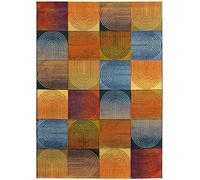Atticgo Alfombra geométrica multicolor 120x170 cm