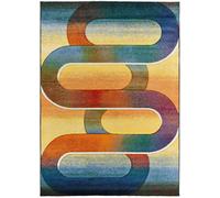 Atticgo Alfombra geométrica multicolor 120x170 cm