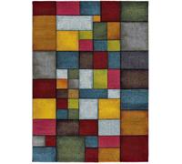 Atticgo Alfombra geométrica multicolor 80x150 cm