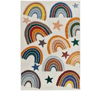 Atticgo Alfombra infantil arcoíris blanco/multicolor, 120x170 cm