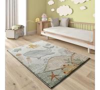 ATTICGO Alfombra Infantil Balloon - Rectangular - Fibra sintética - Alfombra para Dormitorio o Cuarto Infantil, Oceano - Multicolor 40366-120x170 cm