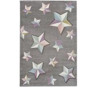 Atticgo Alfombra infantil estrellas gris/multicolor, 120x170 cm