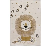 Atticgo Alfombra infantil león blanco, 120x170 cm
