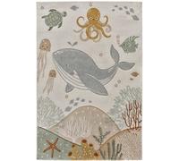 Atticgo Alfombra infantil océano beige/multicolor, 120x170 cm