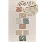Atticgo Alfombra infantil rayuela blanco/multicolor, 120x170 cm