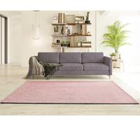 ATTICGO Alfombra Lavable de Pelo Corto Coraline - Rectangular - Fibra sintética - Alfombra para salón y Dormitorio, de Estilo Liso - Rosa Liso - 80x150 cm