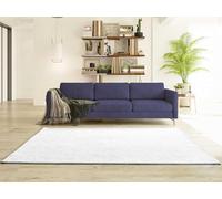 ATTICGO Alfombra Lavable de Pelo Corto Coraline - Rectangular - Fibra sintética - Alfombra para salón y Dormitorio, de Estilo Liso - Blanco Liso - 60x100 cm
