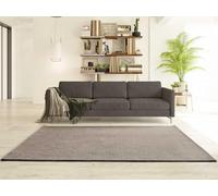 ATTICGO Alfombra Lavable de Pelo Corto Coraline - Rectangular - Fibra sintética - Alfombra para salón y Dormitorio, de Estilo Liso - Visón Liso - 80x150 cm