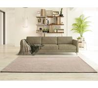 ATTICGO Alfombra Lavable de Pelo Corto Coraline - Rectangular - Fibra sintética - Alfombra para salón y Dormitorio, de Estilo Liso - Beige Liso - 60x100 cm