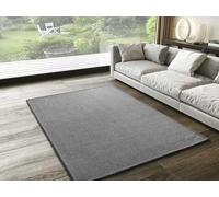 ATTICGO Alfombra Lavable de Pelo Corto Saffi - Rectangular - Fibra sintética - Alfombra para salón y Dormitorio, de Estilo Liso - Gris Liso - 60x120 cm