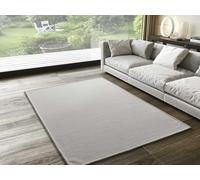 ATTICGO Alfombra Lavable de Pelo Corto Saffi - Rectangular - Fibra sintética - Alfombra para salón y Dormitorio, de Estilo Liso - Blanco Liso - 60x120 cm