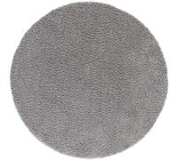 Atticgo Alfombra redonda shaggy plata 130x130 cm