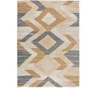Atticgo Alfombra shaggy étnica beige/gris 80x150 cm