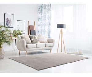 ATTICGO Alfombra Shaggy Loft Liso Piedra, 60x120 cm