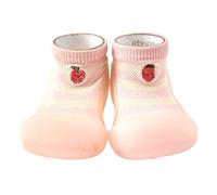Attipas 3.5 - Calcetín para bebé niño y niña, suaves, antideslizantes, transpirables, para caminar, primeros pasos, diseños divertidos con temática de animales, fáciles de poner, Rosa, 5.5 US Toddler